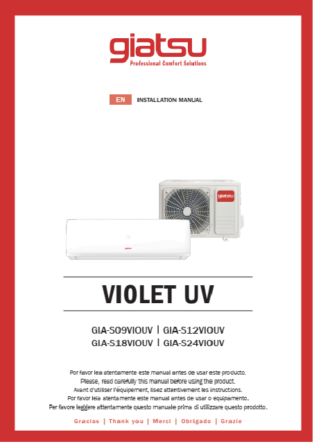 Montuotojo instrukcija Giatsu Violet UV