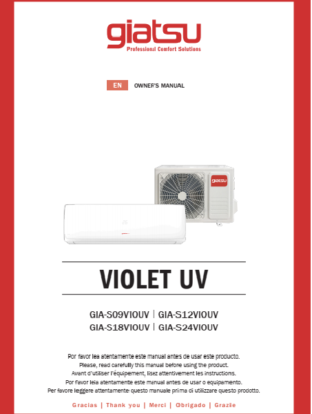 Vartotojo instrukcija Giatsu Violet UV